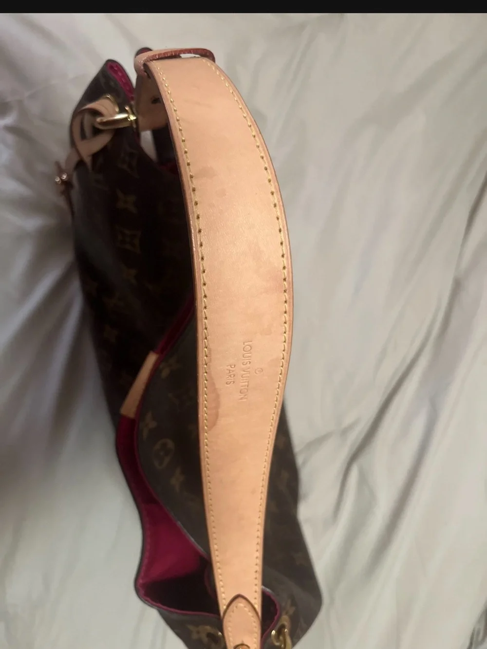 Louis Vuitton Monogram Canvas Shoulder Hobo in Brown and Vachetta